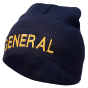 General Embroidered Short Beanie