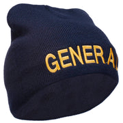 General Embroidered Short Beanie