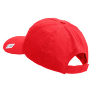 US Marine Semper Fidelis Design Embroidered 6 Panel Unstructured Cotton Twill Cap Made in USA - Red OSFM