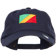 Congo Flag Embroidered Unstructured Cap