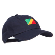 Congo Flag Embroidered Unstructured Cap