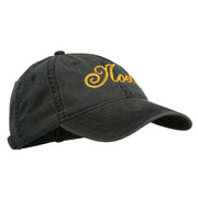 Gold Noel Embroidered Washed Cotton Cap