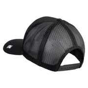 US Air Force Retired Flag Embroidered Solid Cotton Twill Mesh Prostyle Cap - Black OSFM