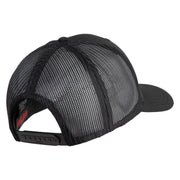 US Air Force Retired Flag Embroidered Solid Cotton Twill Mesh Prostyle Cap - Black OSFM