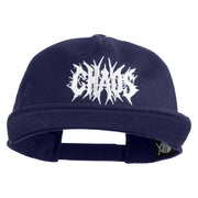 Chaos Wordmark Embroidered Cotton Flat Bill Cap - Navy OSFM