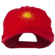 Gold Sun Embroidered Low Profile Washed Cap