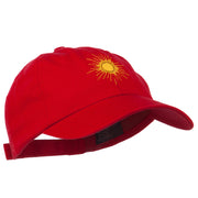 Gold Sun Embroidered Low Profile Washed Cap