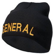 General Embroidered Short Beanie