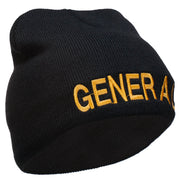 General Embroidered Short Beanie