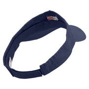 American Flag Sunglasses Embroidered Cotton Twill Washed Soft Visors - Navy OSFM