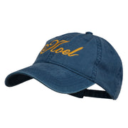 Gold Noel Embroidered Washed Cotton Cap