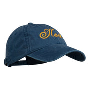 Gold Noel Embroidered Washed Cotton Cap