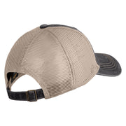 Go Outside Embroidered Pigment Dyed Mesh Cap - Black Khaki OSFM