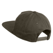 Chaos Wordmark Embroidered Cotton Flat Bill Cap - Olive OSFM
