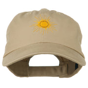 Gold Sun Embroidered Low Profile Washed Cap