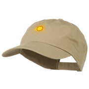 Gold Sun Embroidered Low Profile Washed Cap