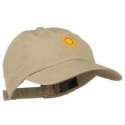 Gold Sun Embroidered Low Profile Washed Cap