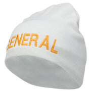 General Embroidered Short Beanie