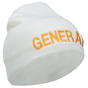 General Embroidered Short Beanie