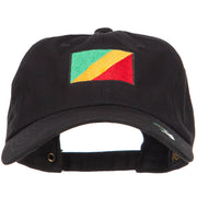 Congo Flag Embroidered Unstructured Cap