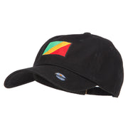 Congo Flag Embroidered Unstructured Cap