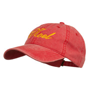 Gold Noel Embroidered Washed Cotton Cap