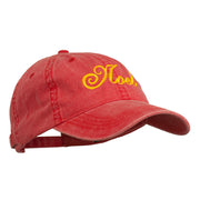 Gold Noel Embroidered Washed Cotton Cap