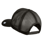 US Air Force Retired Flag Embroidered Solid Cotton Twill Mesh Prostyle Cap - Charcoal OSFM