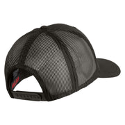 US Air Force Retired Flag Embroidered Solid Cotton Twill Mesh Prostyle Cap - Charcoal OSFM
