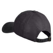 Go Outside Embroidered Pigment Dyed Mesh Cap - Black Charcoal OSFM
