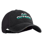Go Outside Embroidered Pigment Dyed Mesh Cap - Black Charcoal OSFM