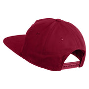 Chaos Wordmark Embroidered Cotton Flat Bill Cap - Burgundy OSFM