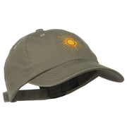 Gold Sun Embroidered Low Profile Washed Cap