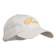 Gold Noel Embroidered Washed Cotton Cap