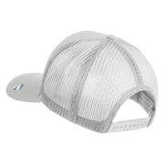 US Air Force Retired Flag Embroidered Solid Cotton Twill Mesh Prostyle Cap - White OSFM