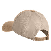 Go Outside Embroidered Pigment Dyed Mesh Cap - Dark Beige Khaki OSFM
