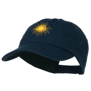 Gold Sun Embroidered Low Profile Washed Cap