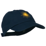 Gold Sun Embroidered Low Profile Washed Cap