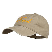 Gold Noel Embroidered Washed Cotton Cap