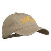 Gold Noel Embroidered Washed Cotton Cap