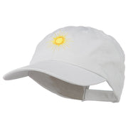 Gold Sun Embroidered Low Profile Washed Cap