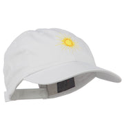 Gold Sun Embroidered Low Profile Washed Cap