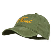 Gold Noel Embroidered Washed Cotton Cap