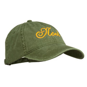 Gold Noel Embroidered Washed Cotton Cap