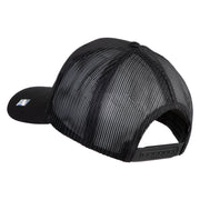 Air Force Veteran Text Embroidered Solid Cotton Twill Mesh Prostyle Cap - Black OSFM
