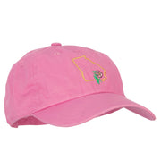 Georgia Rosa Laevigata with Map Embroidered Unstructured Washed Cap