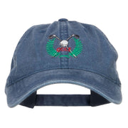 Golf Club Ball Crest Embroidered Washed Cap