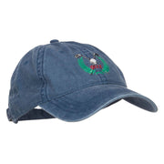 Golf Club Ball Crest Embroidered Washed Cap