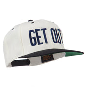 Get Out Embroidered Snapback Cap