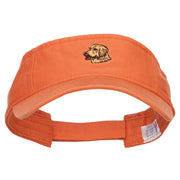 Golden Retriever Head Embroidered Pro Style Cotton Washed Visor